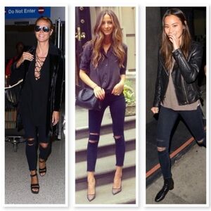 J BRAND CROPPED SKINNY IN BLUE MERCY